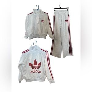 Heather Gray and Maroon Tracksuit